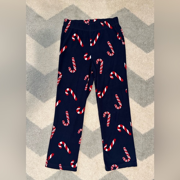 Candy Cane Fleece Kids Pajama Pants - Large - Picture 1 of 2